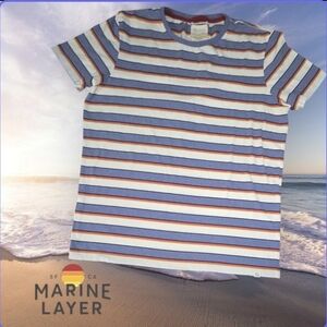 Marine Layer Re-Spun Signature Crew in Multi Stripe L